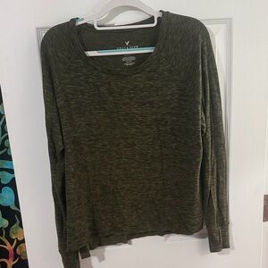 American Eagle Outfitters Soft & Sexy Plush Top in Olive